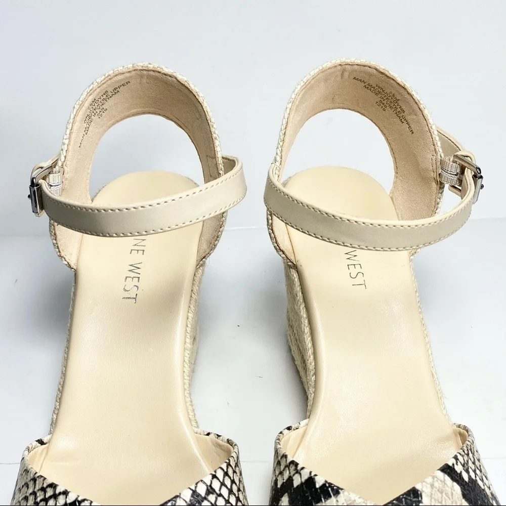 Nine West‎ JoyDyn8 Espadrille Sandals Snake Prints